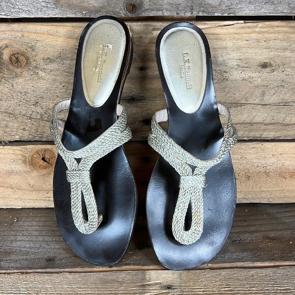 LK Bennett Robe Detail Sandals - Gold - 10 - Picture 5 of 8